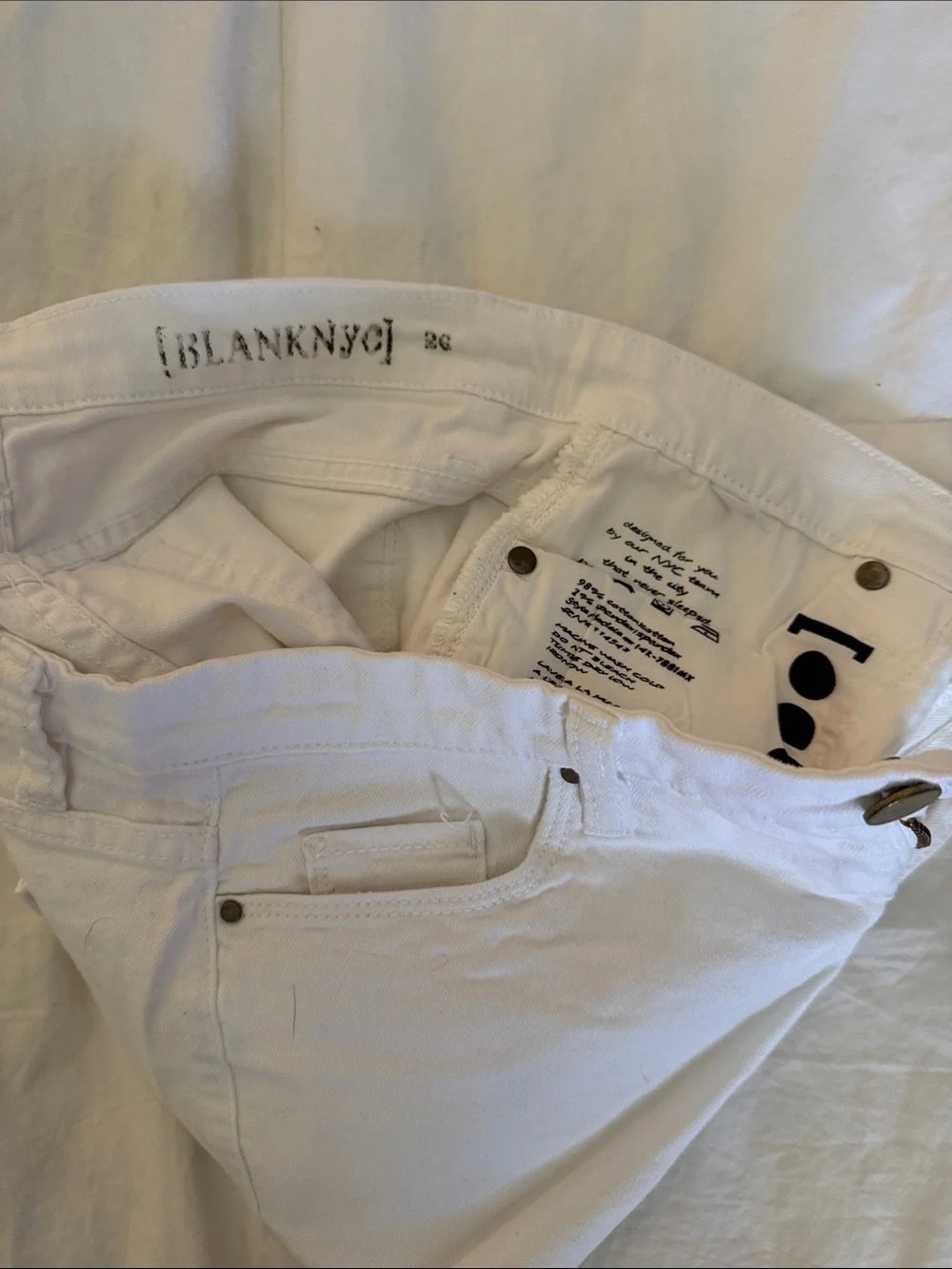 Blank NYC White Denim Jean Shorts